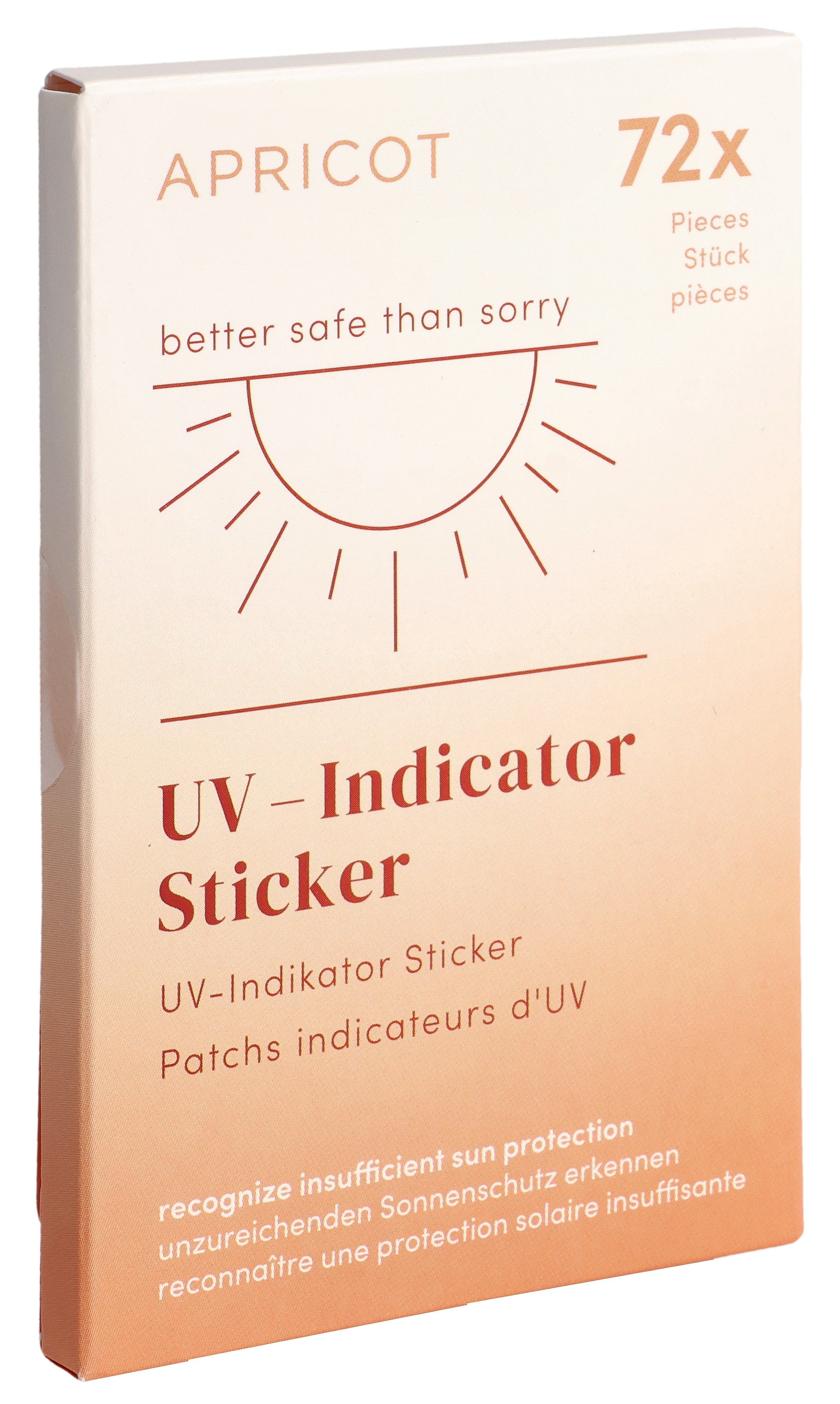 APRICOT Stickers Indicat UV Prévenir Guérir 72 pièces
