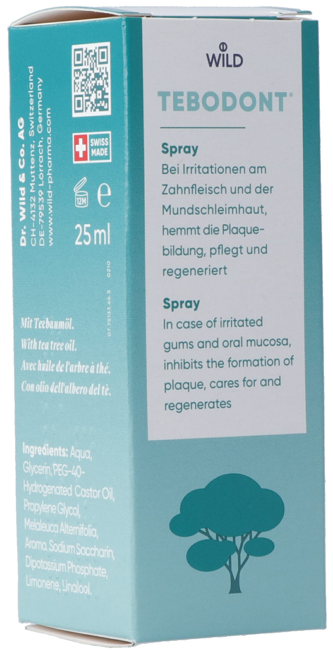 TEBODONT Bain de Bouche Antiseptique 25 ml | Haleine Fraîche