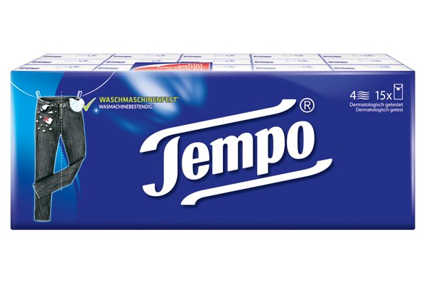 TEMPO Mouchoirs Classic Douceur & Résistance | Lot de 15 paquets