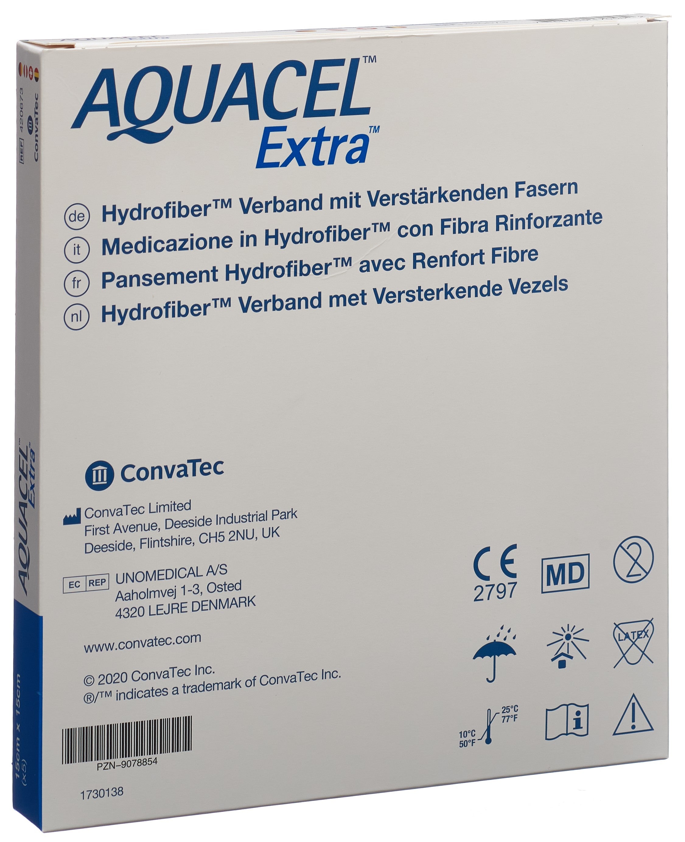 AQUACEL EXTRA Pansement Hydrofiber 15x15cm 5 pièces | Soin des plaies avancées