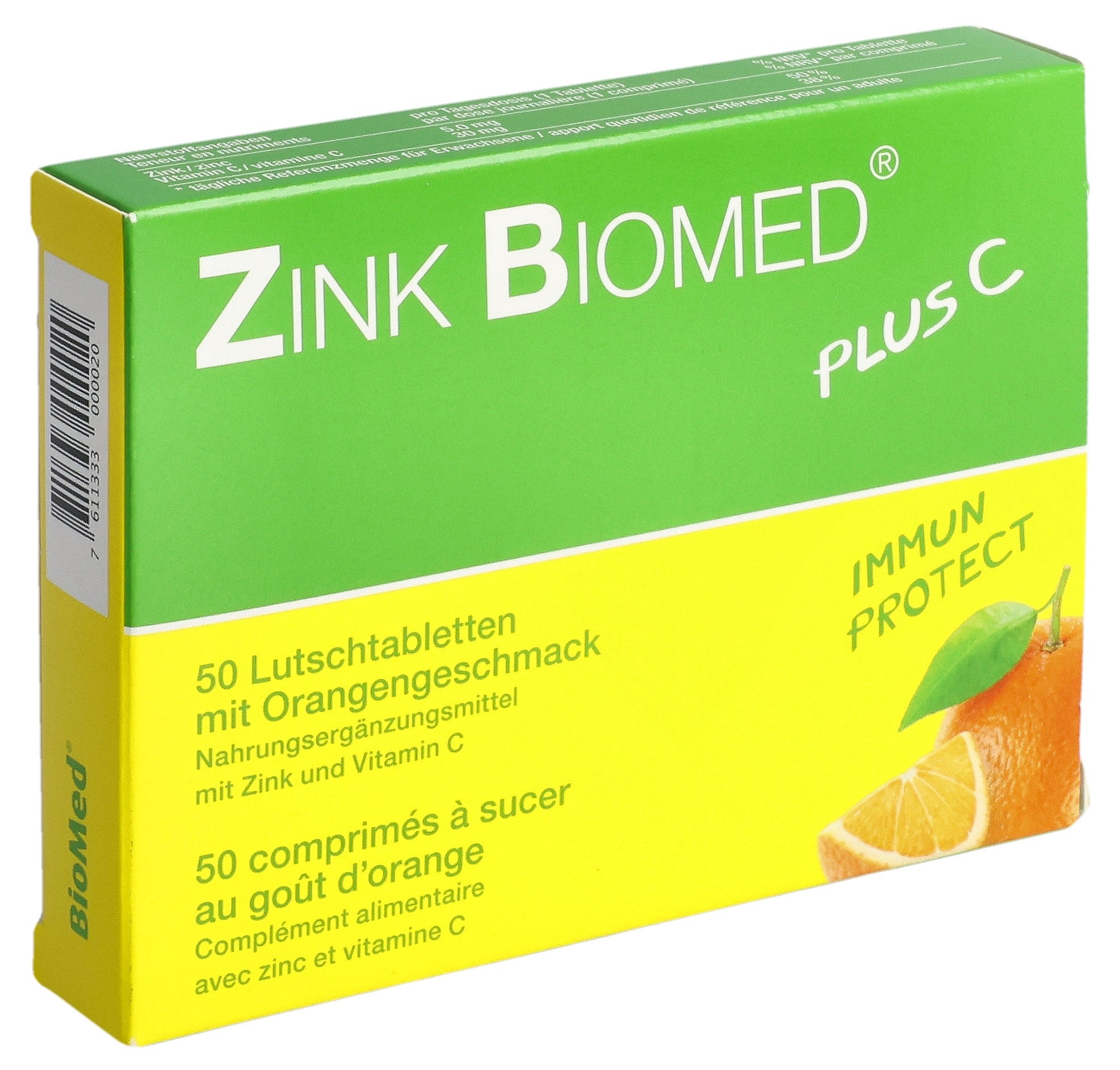 ZINK BIOMED plus C cpr sucer orange 50 pce