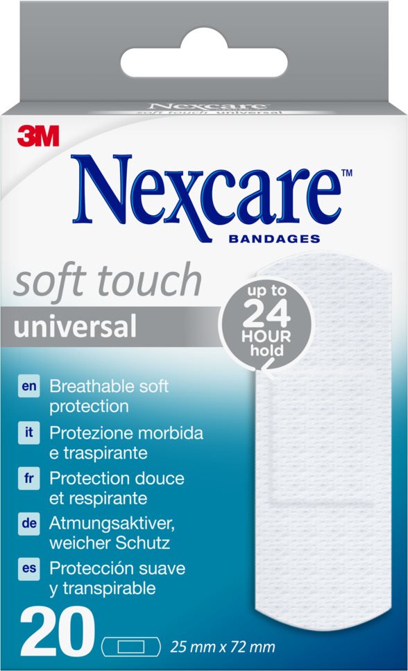 3M NEXCARE Soft Touch univer pansem 25x72mm 20 pce