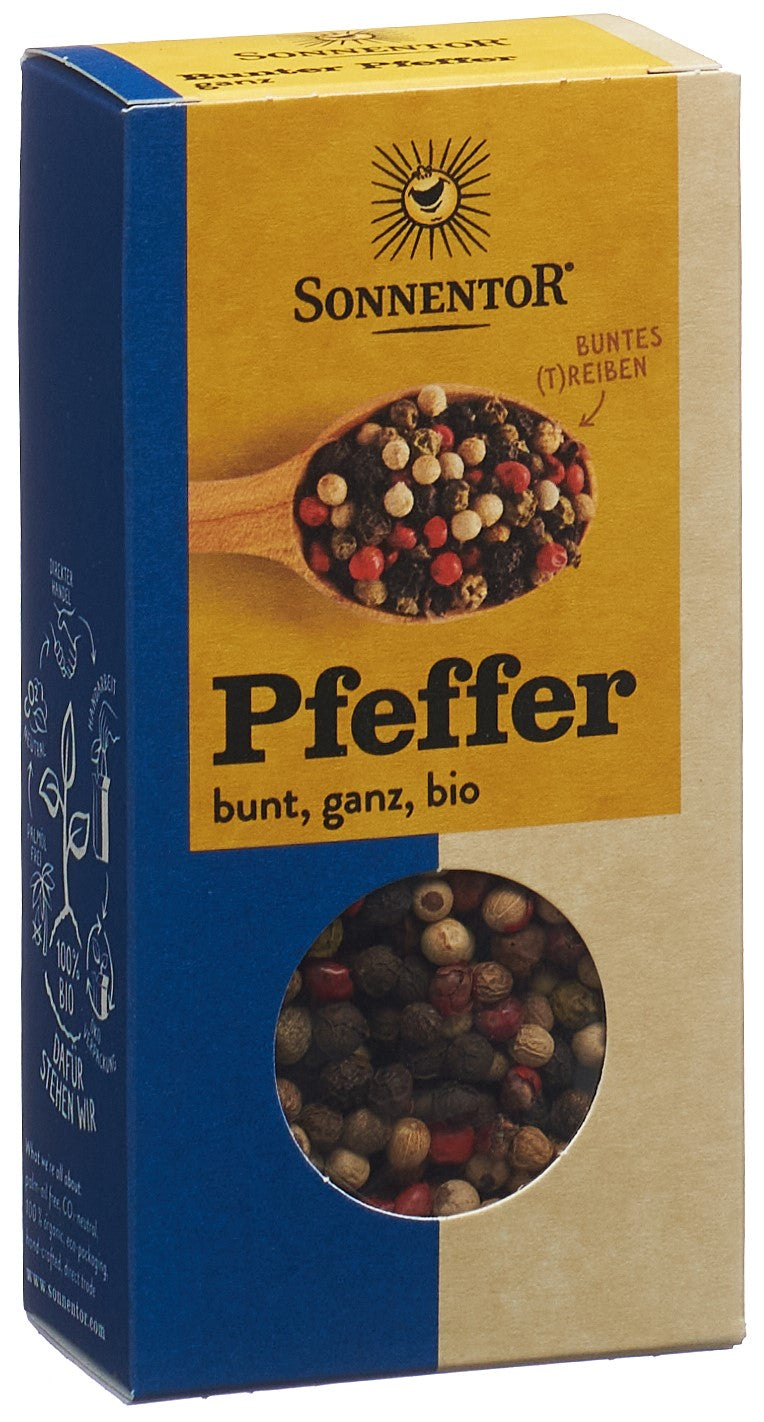 SONNENTOR Poivre Noir Entier Bio 50 g | Saveur Intense