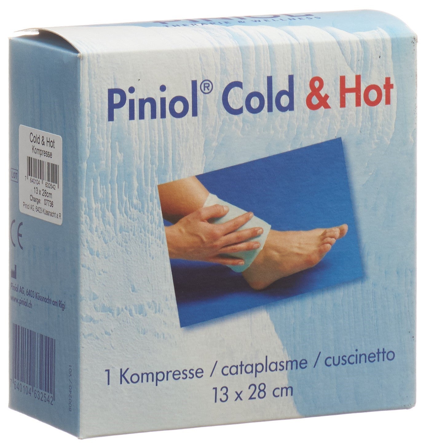 PINIOL Compresse Froide et Chaude 13 cm x 28 cm | Soulagement Douleur Efficace