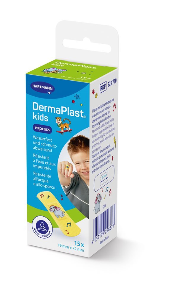 DERMAPLAST Kids Express Pansements Rapides 19x72mm 15 pièces