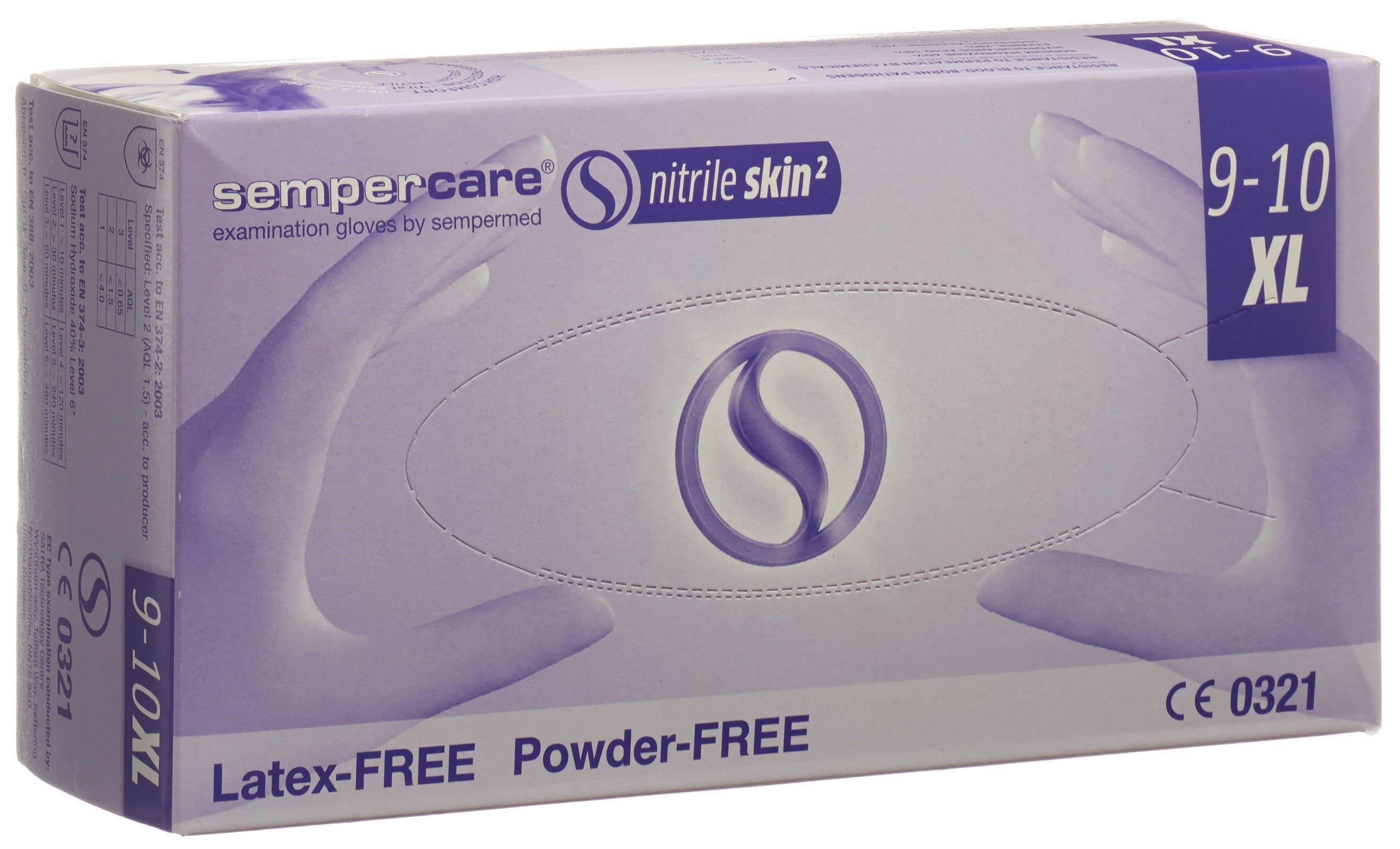 SEMPERCARE Gants Nitrile XL sans latex | 180 pièces
