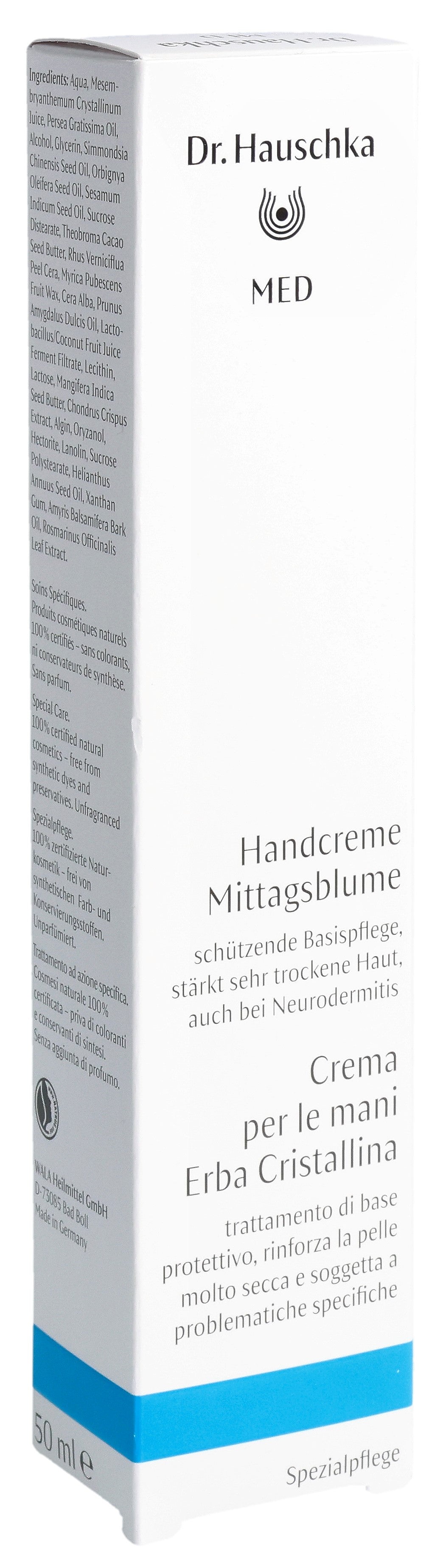 Dr. Hauschka Med Crème Mains Ficoïde Crista Réparatrice | 50 ml