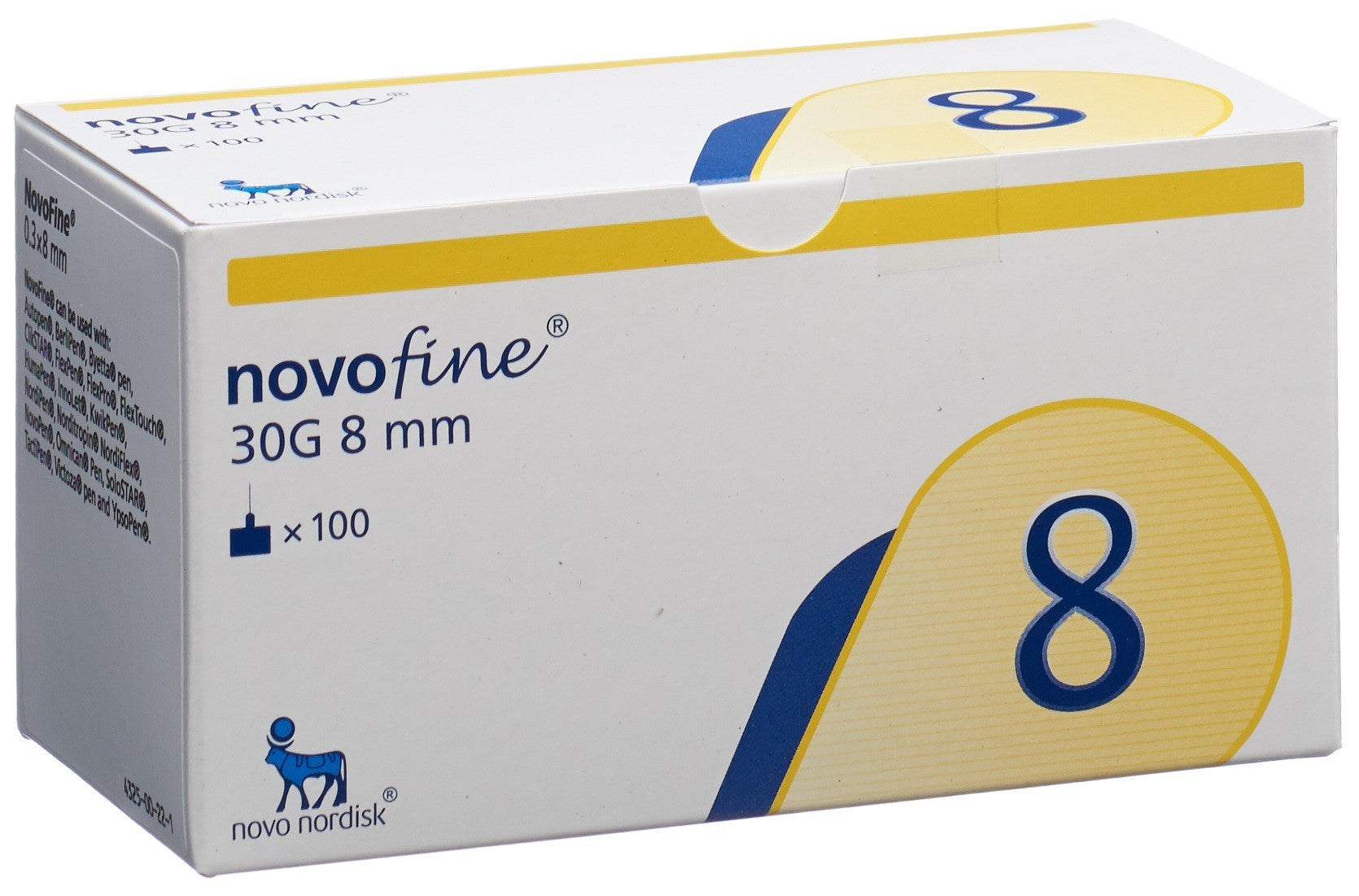 NOVOFINE IP-APS Aiguilles Injection 30G 8mm Confort 100 Pcs