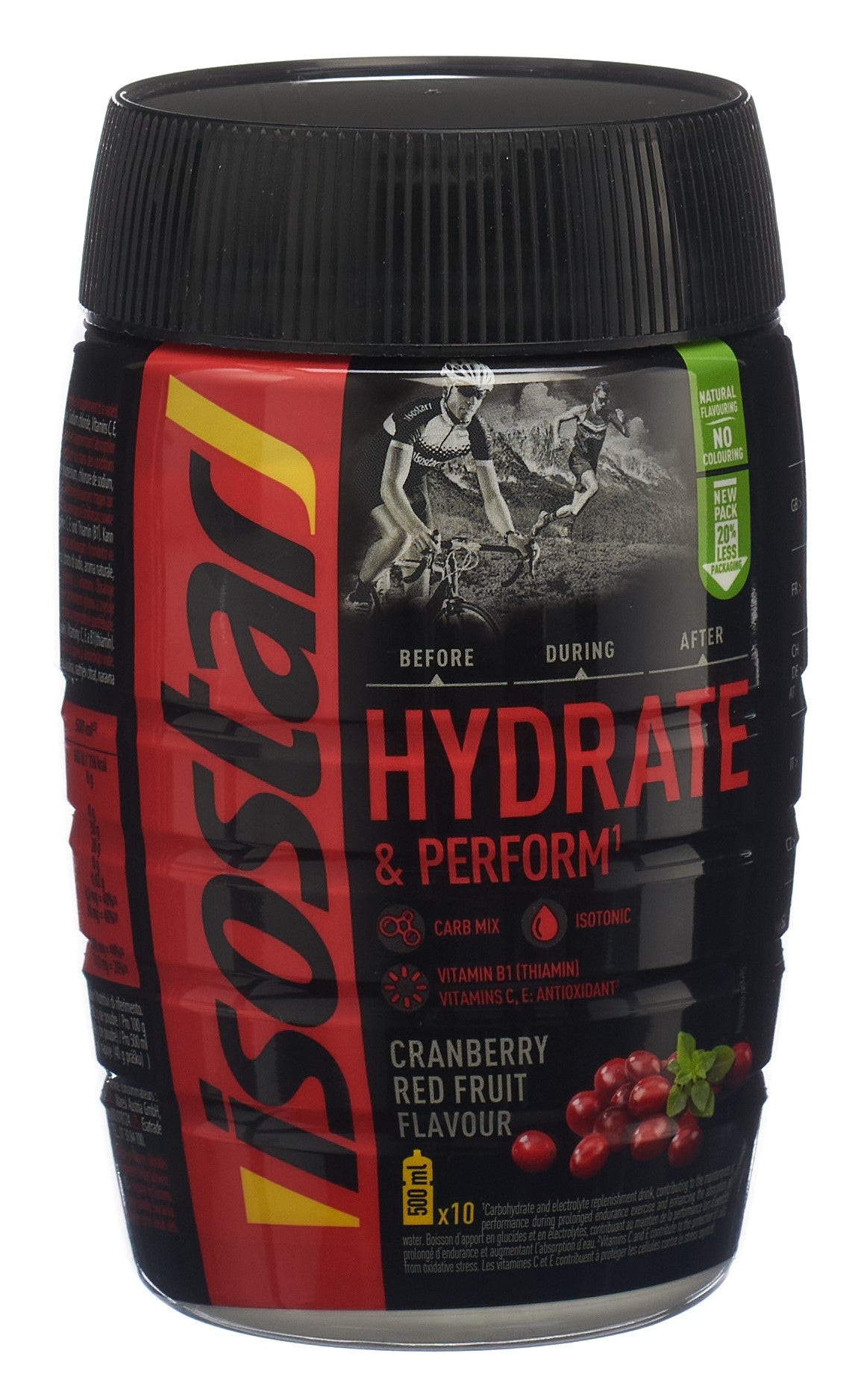 ISOSTAR Hydrate & Perform Poudre Cranberry 400 g | Boisson Énergétique Hydratante