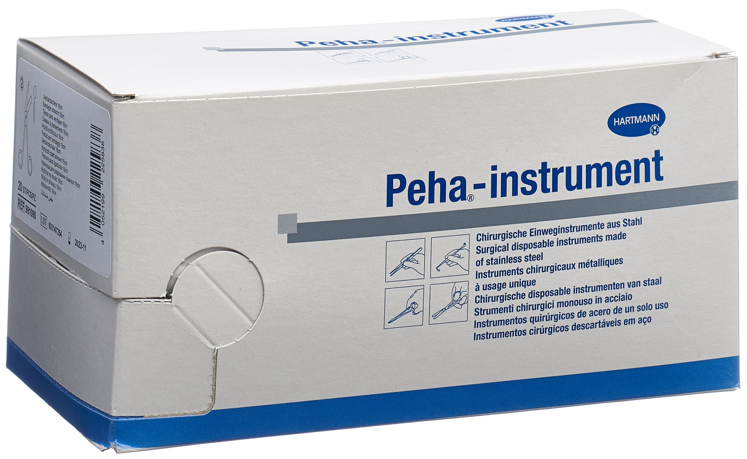 PEHA-INSTRUMENT Ciseaux à Pansement 16cm - Précision Professionnelle | Lot de 20