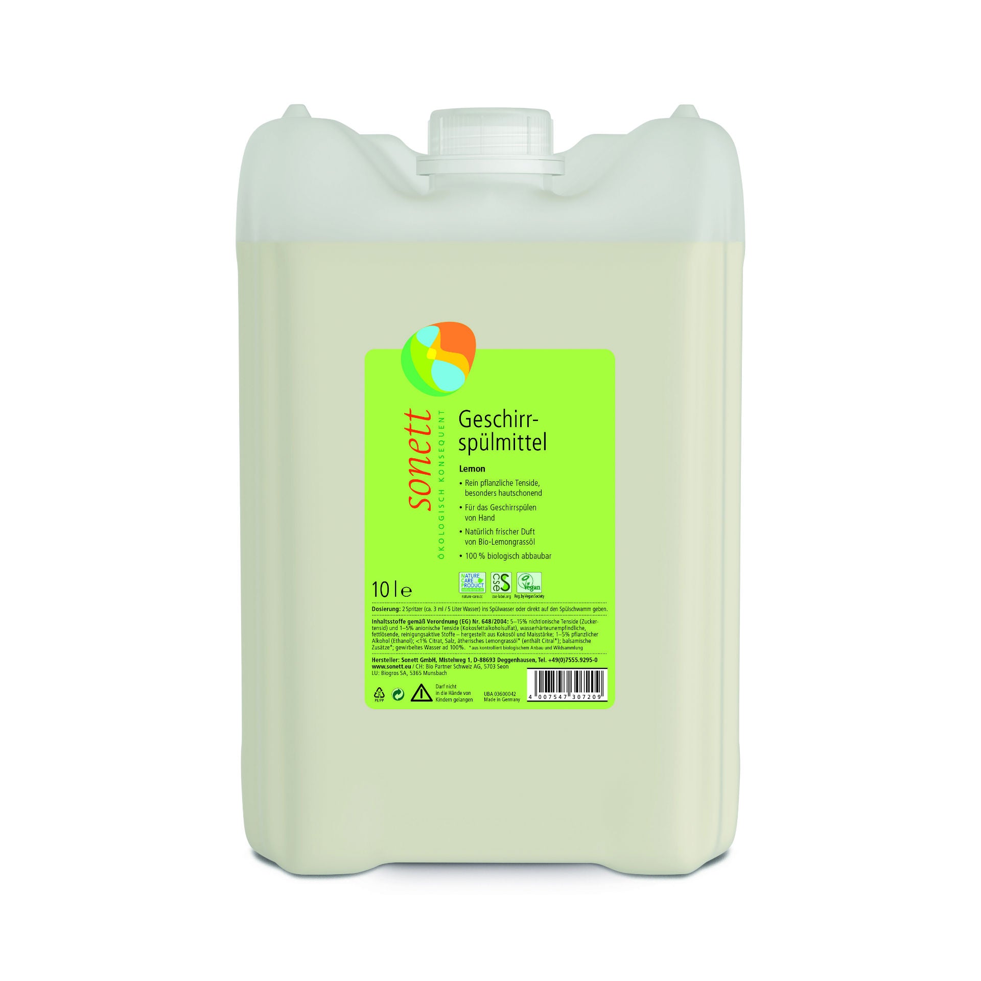SONETT Liquide Vaisselle Citron Écologique 10 L