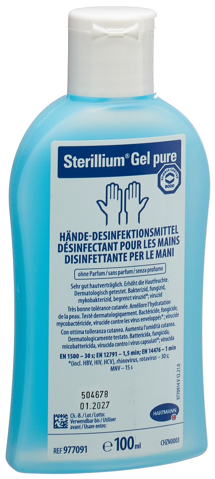 Sterillium Gel Pure Désinfectant Mains 100 ml | Hygiène Efficace
