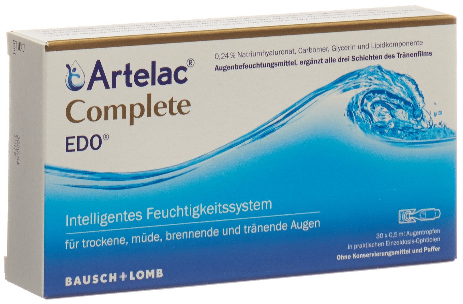 ARTELAC Complete EDO Collyre Hydratant | 30 unidoses 0.5 ml