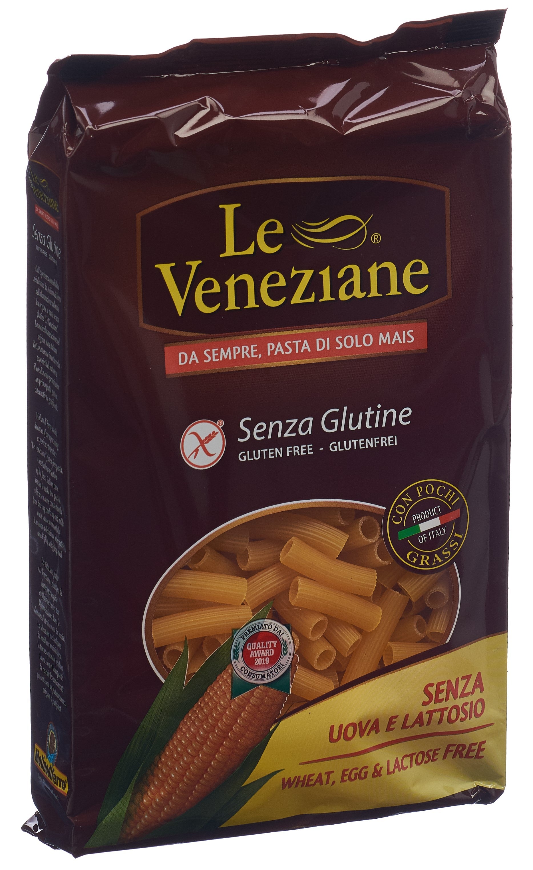 LE VENEZIANE Tubetti Maïs Sans Gluten Facile à Digérer | 250 g