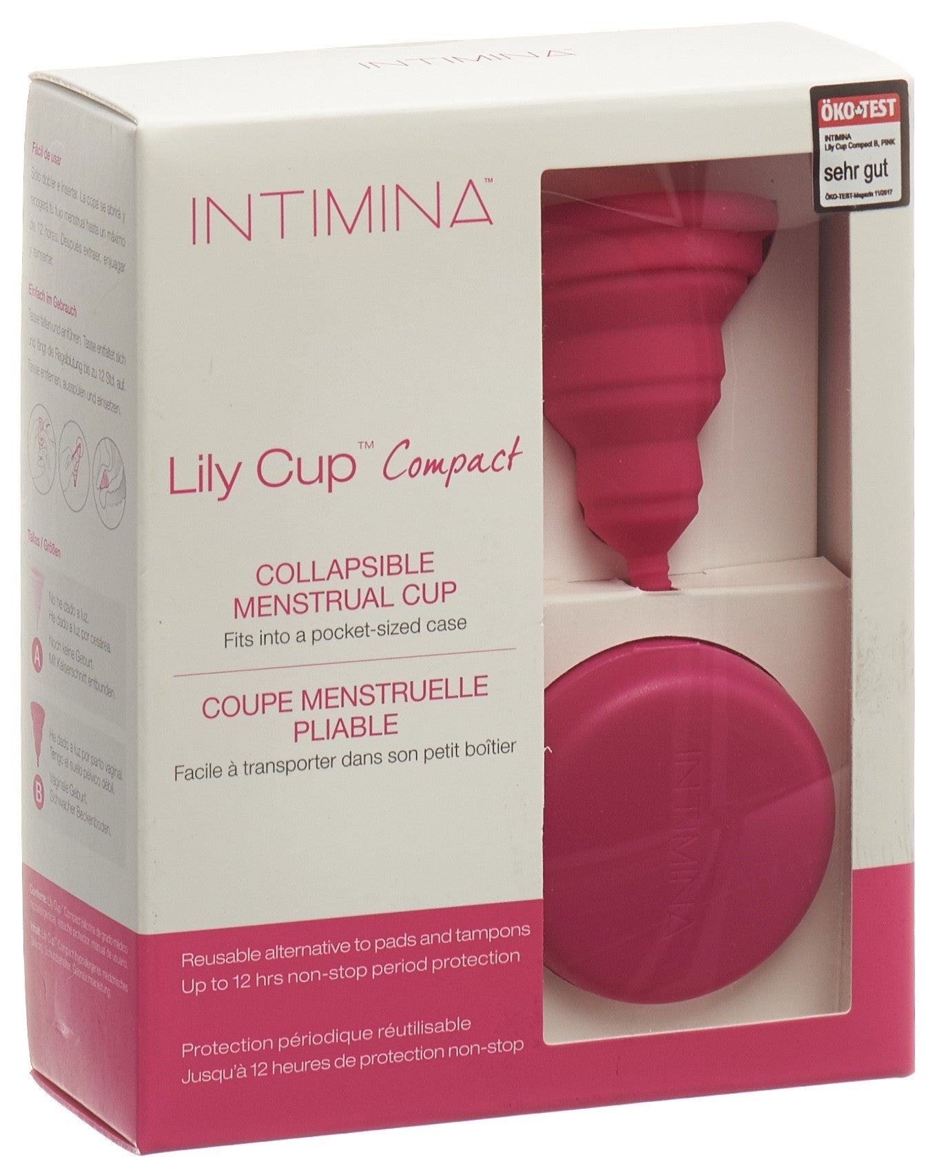 INTIMINA Lily Cup Compact Taille B | Coupe menstruelle réutilisable douce