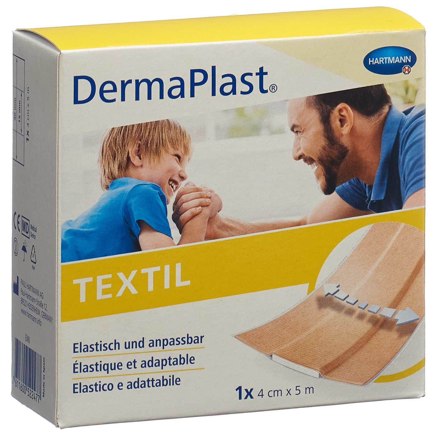DERMAPLAST Pansement Rapide Textile 4 cm x 5 m | Soin Cicatrisant