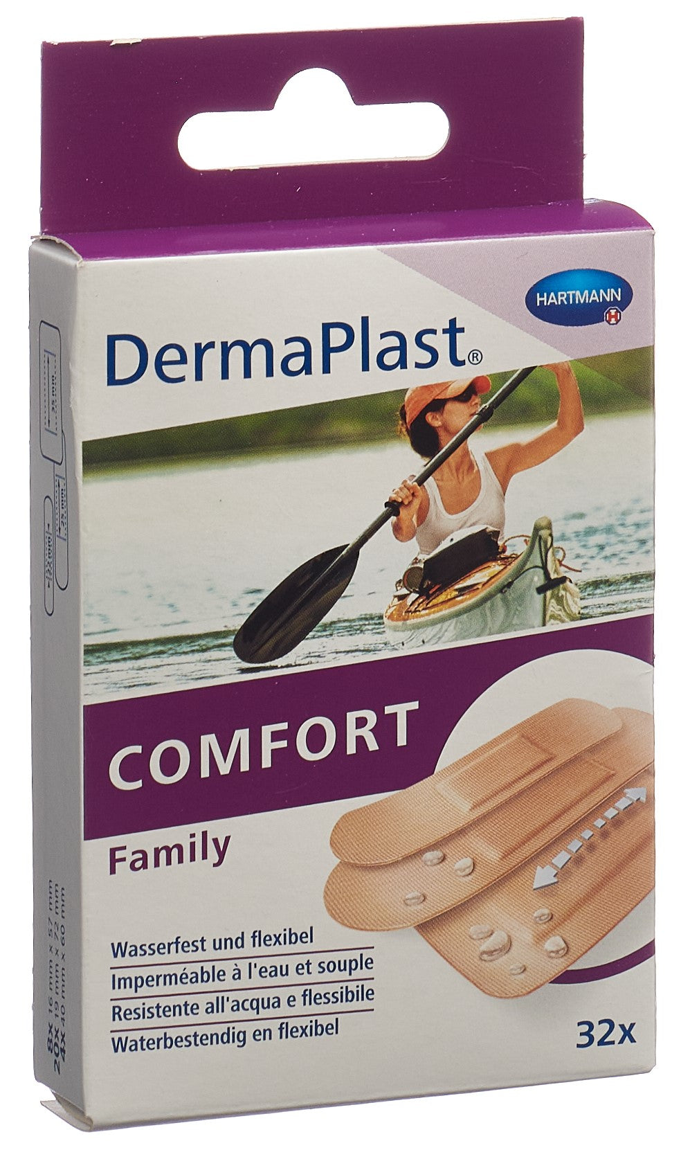 DERMAPLAST Comfort Pansements Assortis Famille | 32 pièces