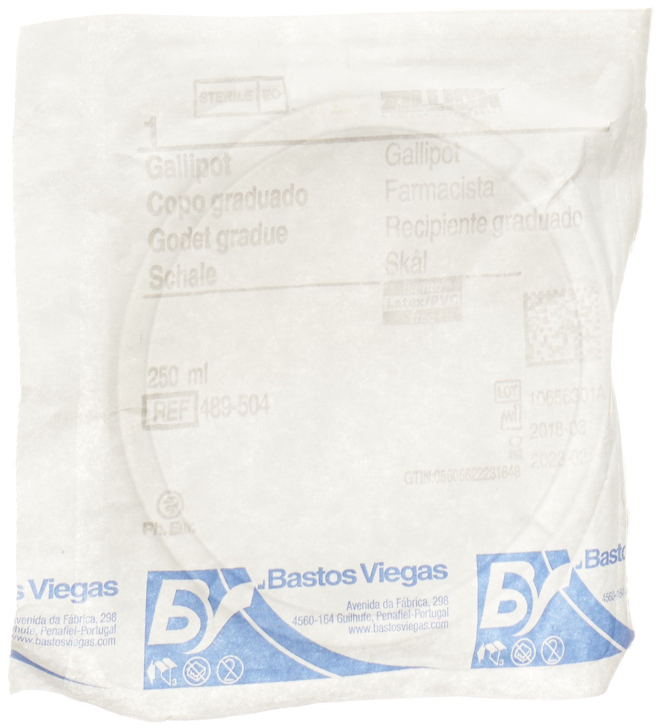 BASTOS Bol Stérile Usage Unique 250ml | Confort & Hygiène
