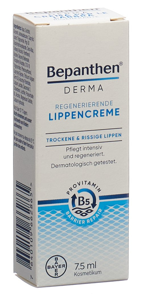 BEPANTHEN DERMA crème lèvres régénérante 7.5 ml