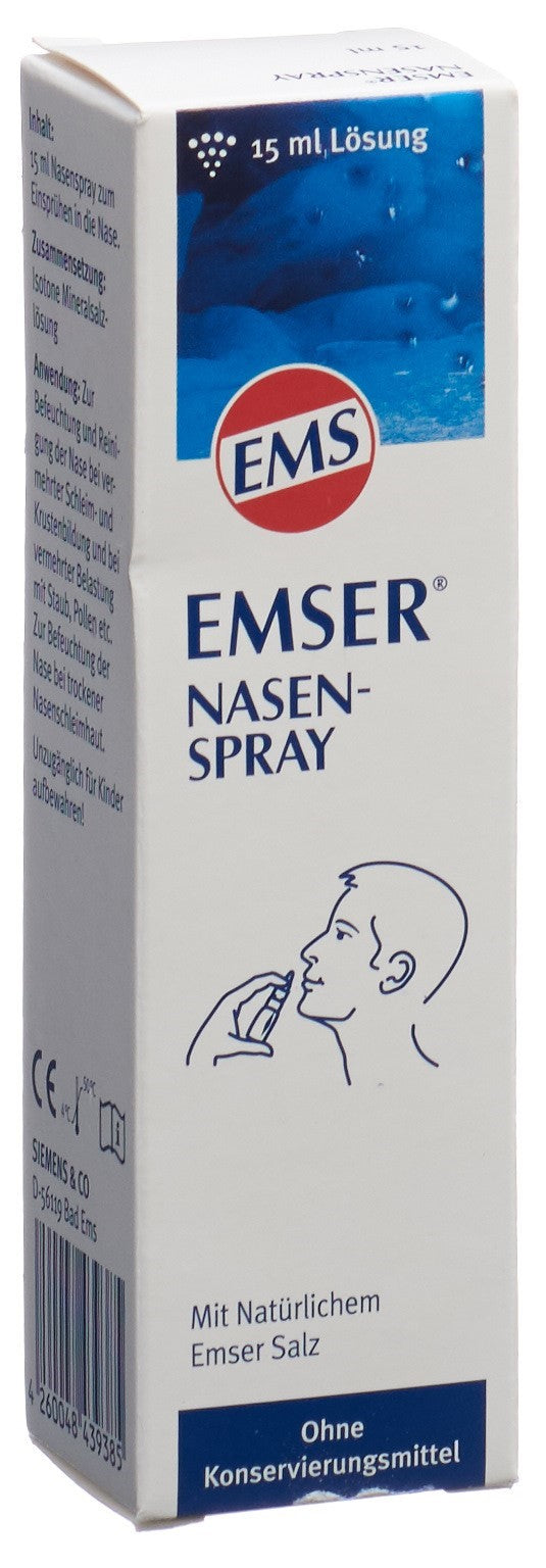 EMSER Spray Nasal Décongestionnant 15 ml | Soulagement Rapide