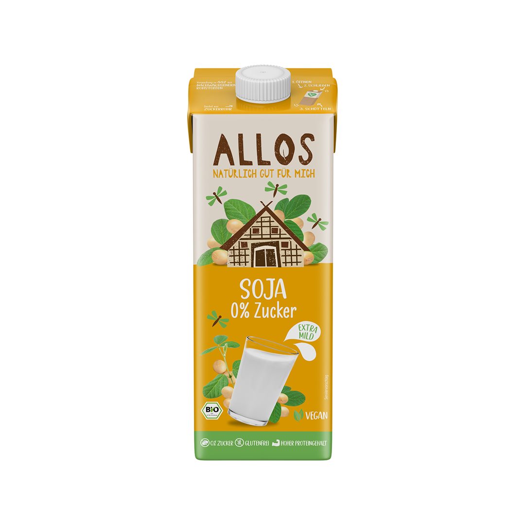 ALLOS Boisson Soja Tetra 1 L - Sans Sucre Ajouté | Végétal