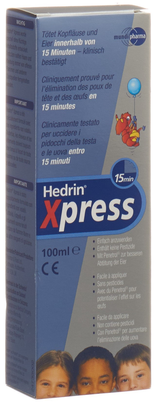 Hedrin Xpress Gel Anti-Poux Élimination Rapide | Flacon 100 ml