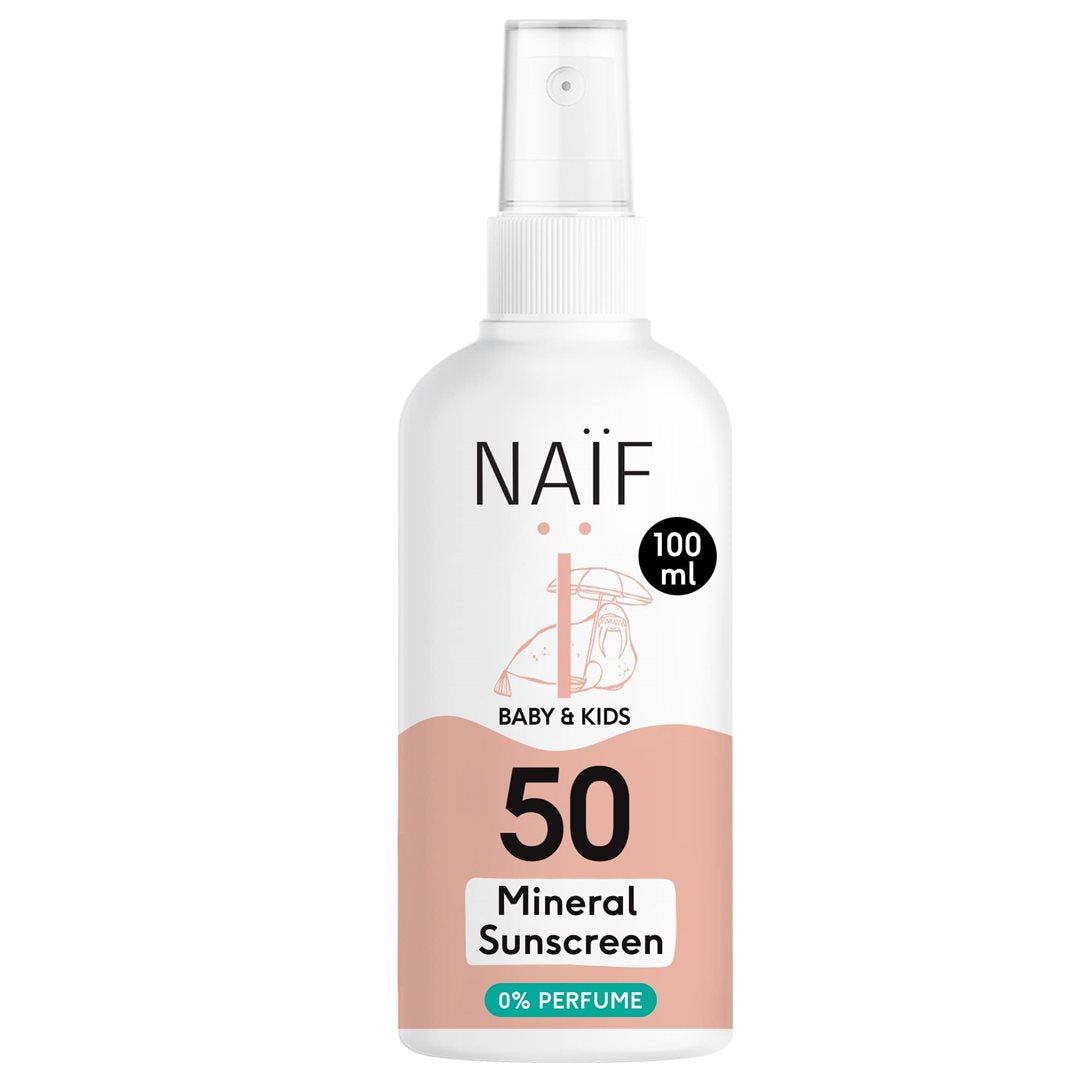 NAIF Baby&Kids Lait Solaire Minéral SPF50 Haute Protection 100 ml