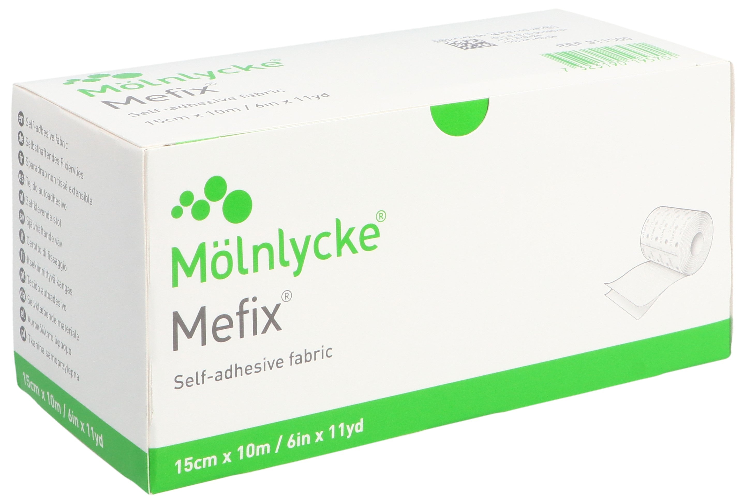 MEFIX Vlies Autocollant 15cm x 10m Rouleau Fixation Douce | Pansement