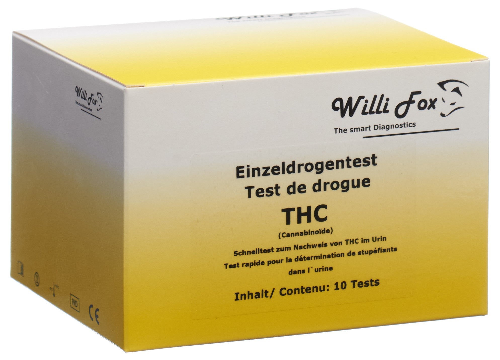 WILLI FOX test de drogue THC uni urine 10 pce