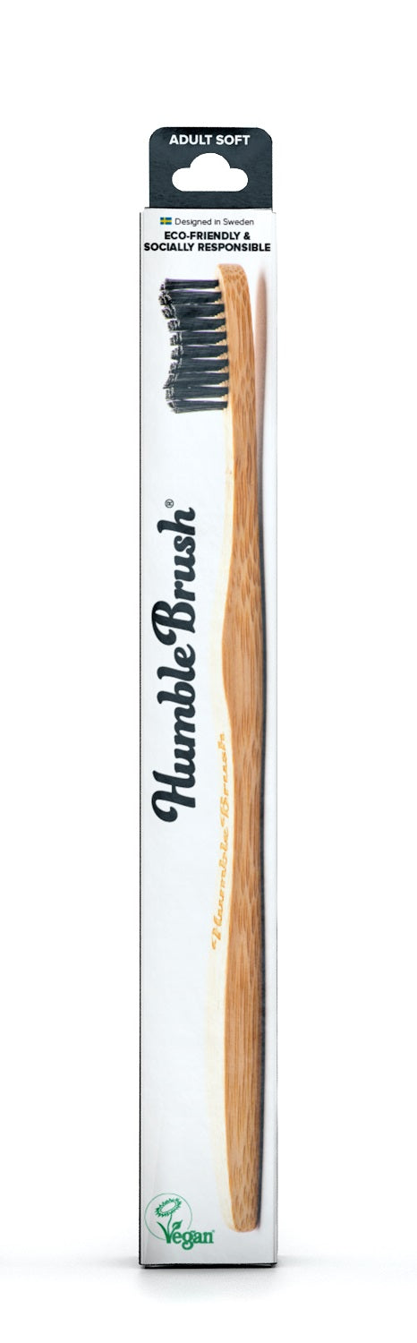 HUMBLE BRUSH Brosse à Dents Adulte Noir Douceur & Efficacité | Lot 1