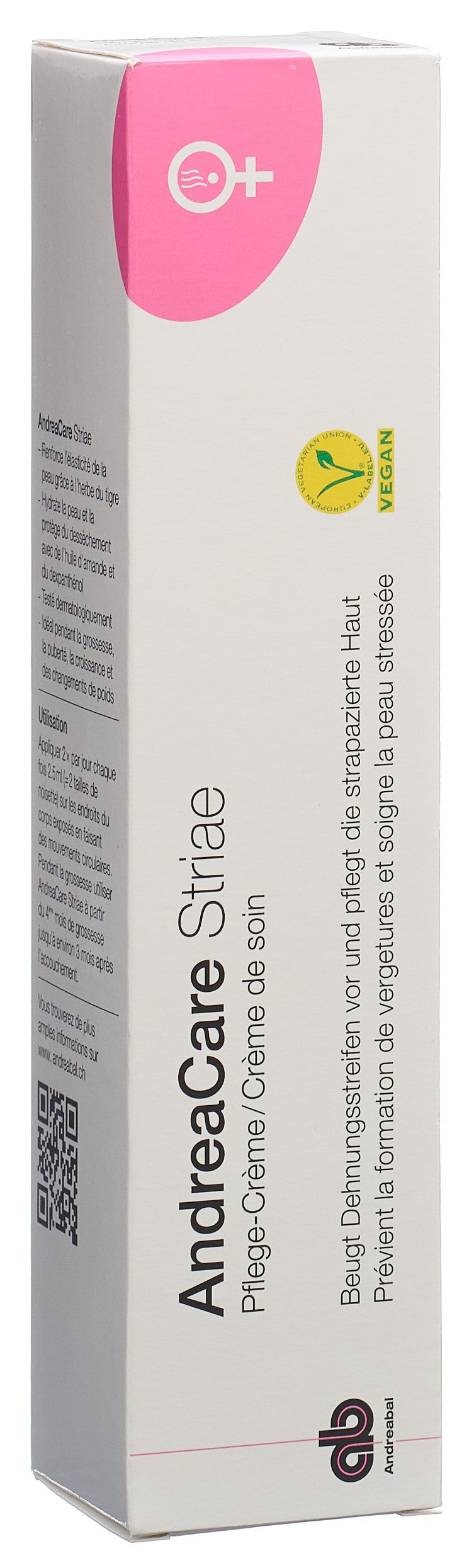 ANDREACARE Striae Crème Anti-Vergetures Réparatrice | Tube 150 ml