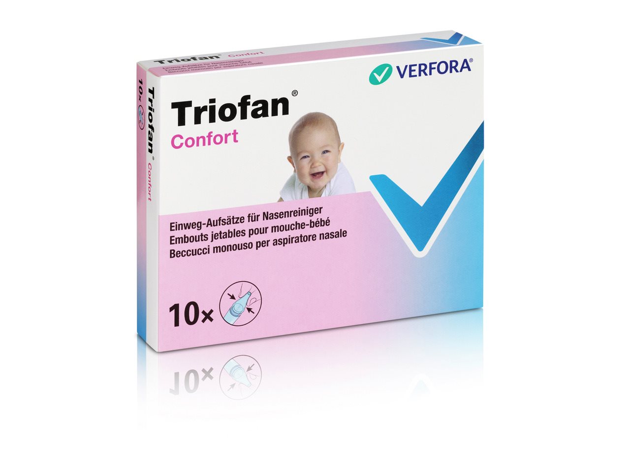 TRIOFAN Confort Mouche Bébé Embouts Nasaux 10 Pièces | Douceur & Efficacité