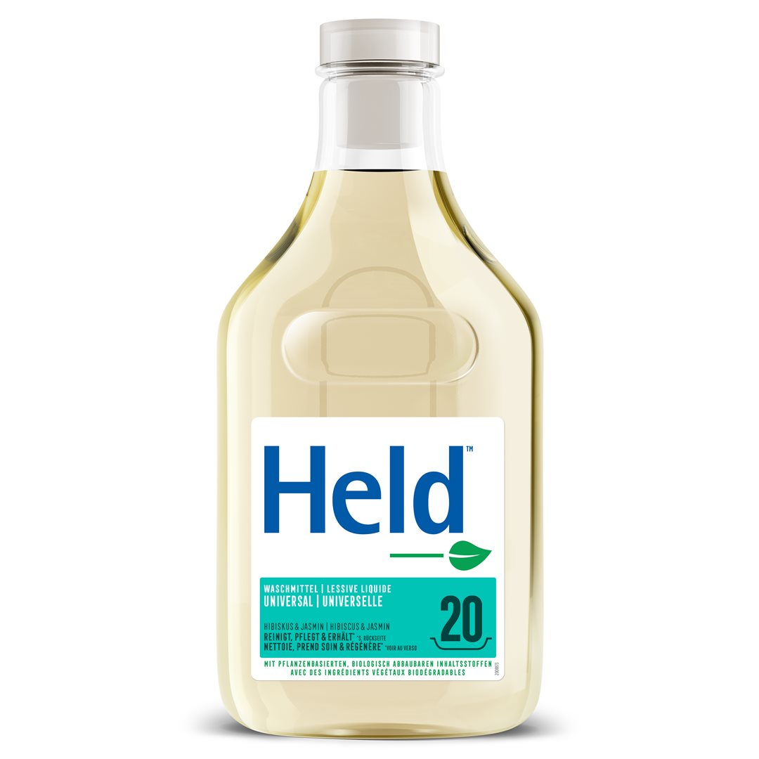HELD Lessive Liquide Universelle Hibiscus & Jasmin 1 L | Nettoyage Efficace