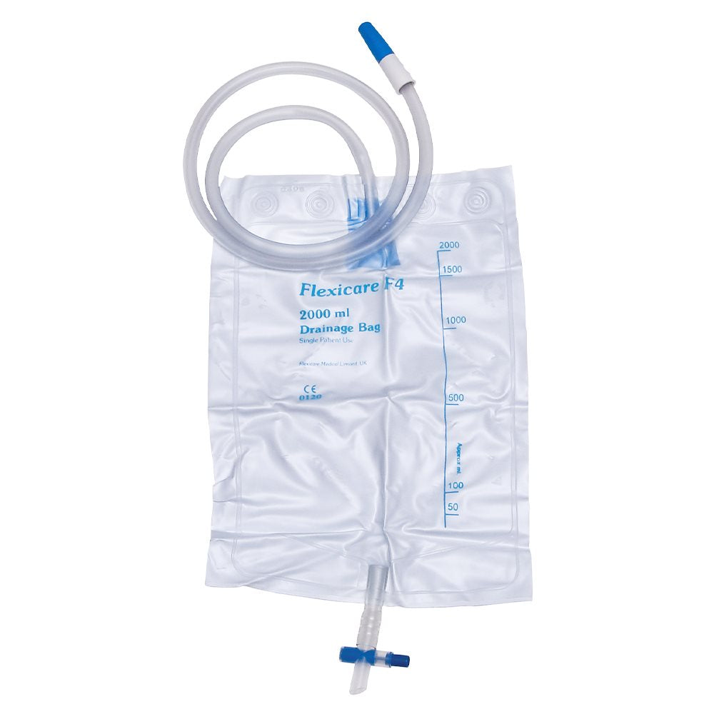 FLEXICARE Sac Urinaire 2000ml 100cm Adulte Confort | Boîte 10 Pièces