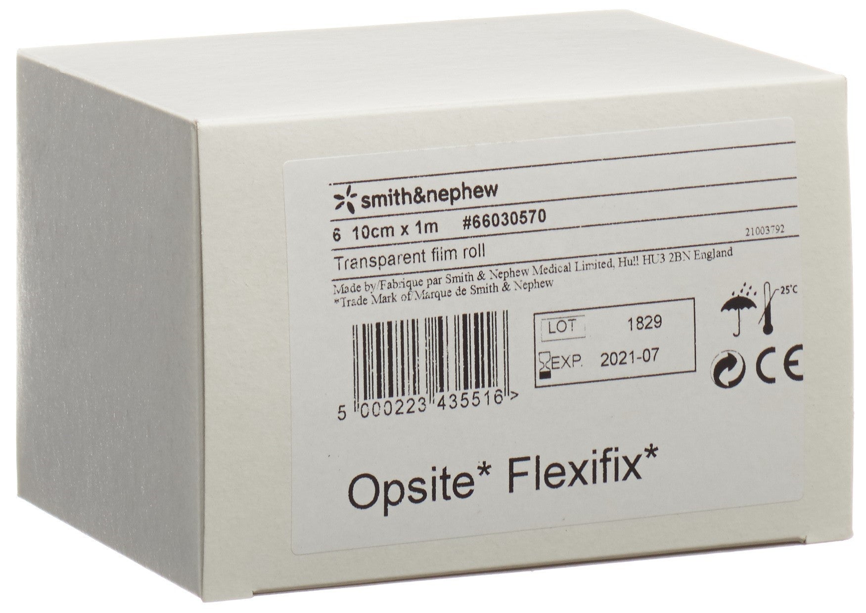 OPSITE FLEXIFIX Pansement Film Transparent 10 cm x 1 m | Lot de 6
