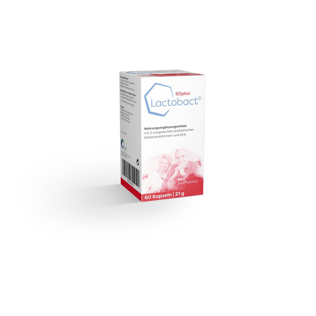LACTOBACT 60plus Probiotiques Transit Intestinal | Boîte 60 gélules