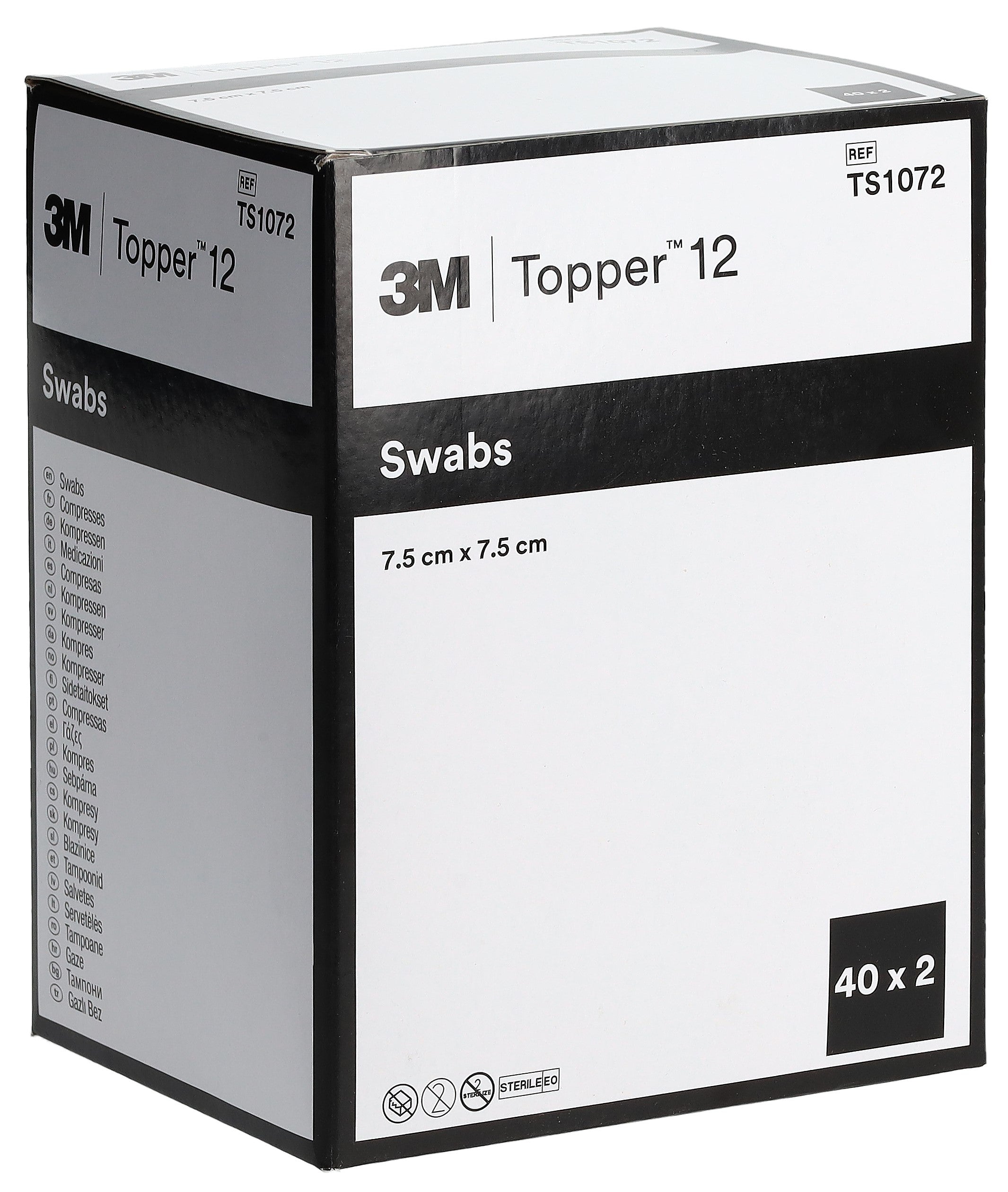 TOPPER Compresses Stériles 7.5x7.5cm 80 Pièces | Soin Essentiel