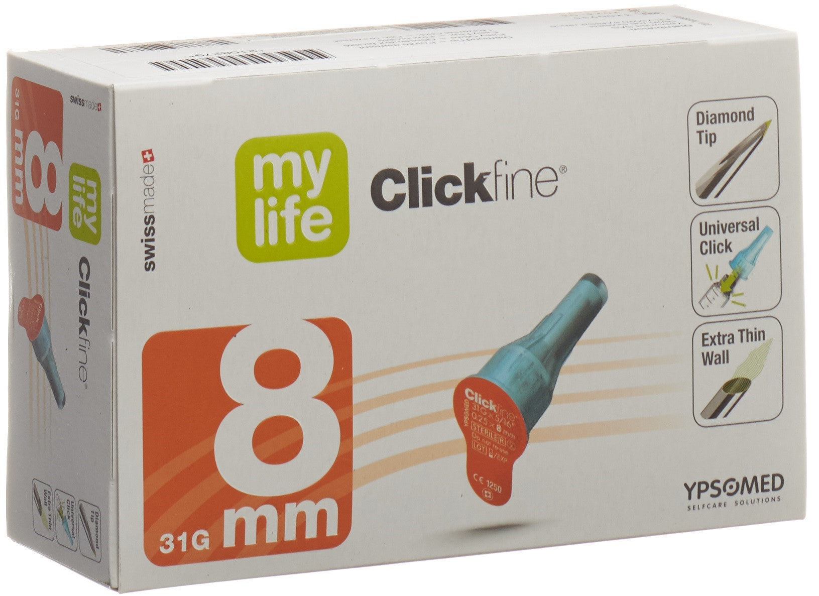 MYLIFE CLICKFINE Aiguilles 8mm 31G pour Stylos Injecteurs | 100 Pièces Confort