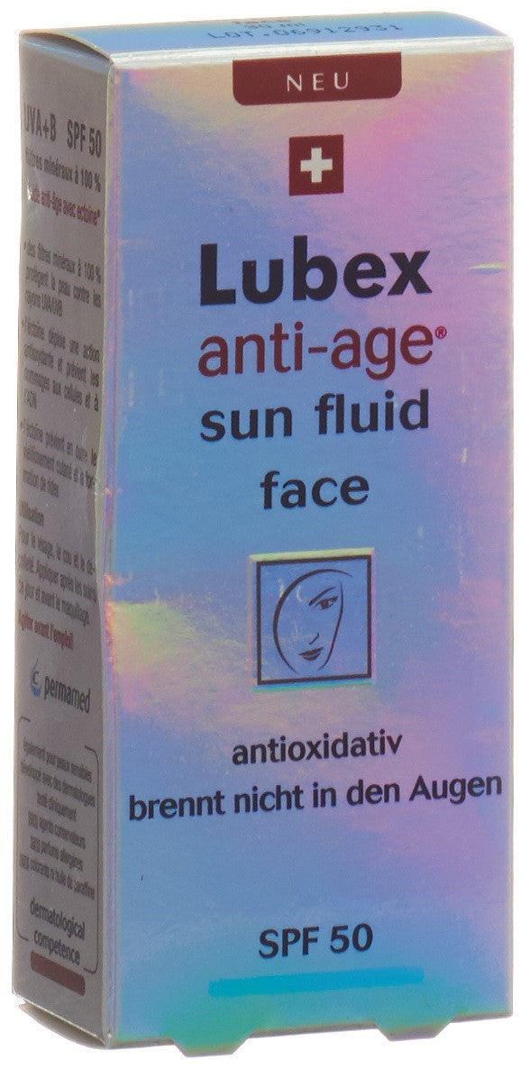 Lubex Anti-Age Fluide Solaire Visage SPF 50 Protection Haute | 30 ml