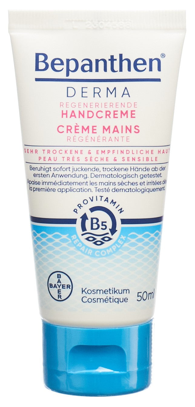 Bepanthen Derma Crème Mains Régénérante Réparatrice | Tube 50 ml