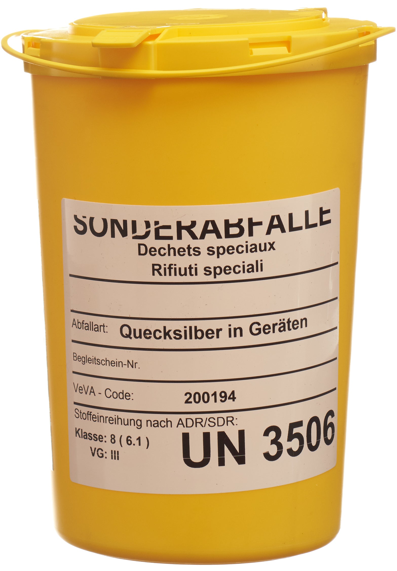 E SAFE Collecteur Mercure 2.0 L Sécurisé | Dispositif Médical