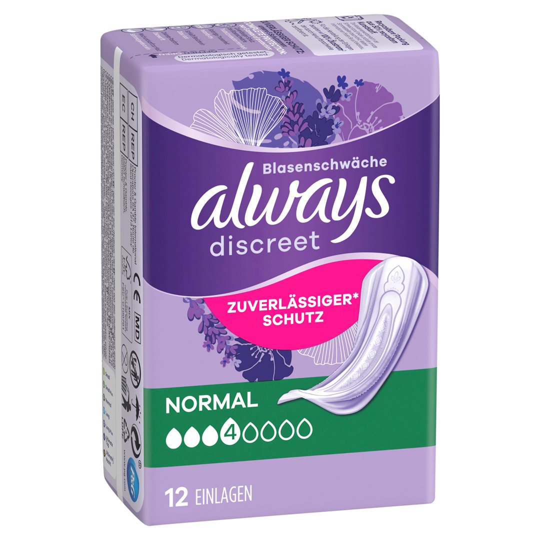ALWAYS Discreet Protections Normal 12 Pièces Discrétion et Confort