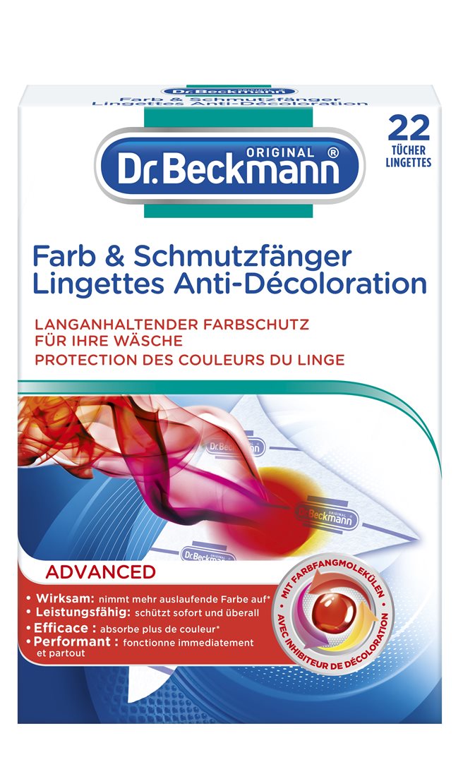 Dr. Beckmann Lingettes Anti-Décoloration Microfibre 22 Pièces | Protection Linge
