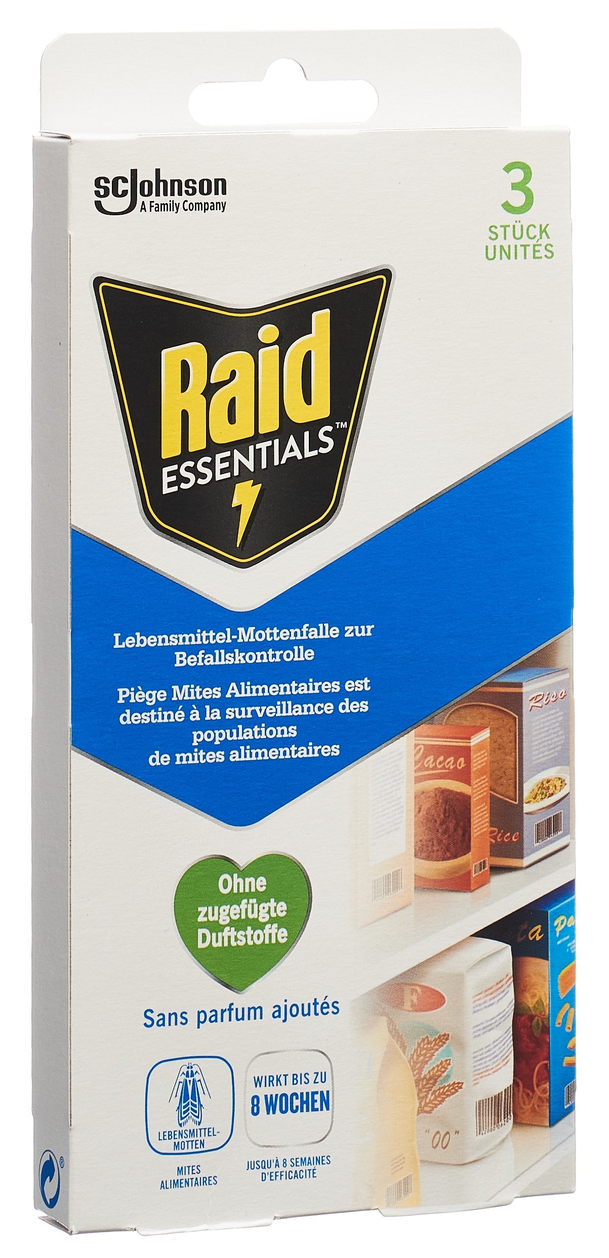RAID Mites Alimentaires Piège Anti-Mites Efficace | Lot de 3