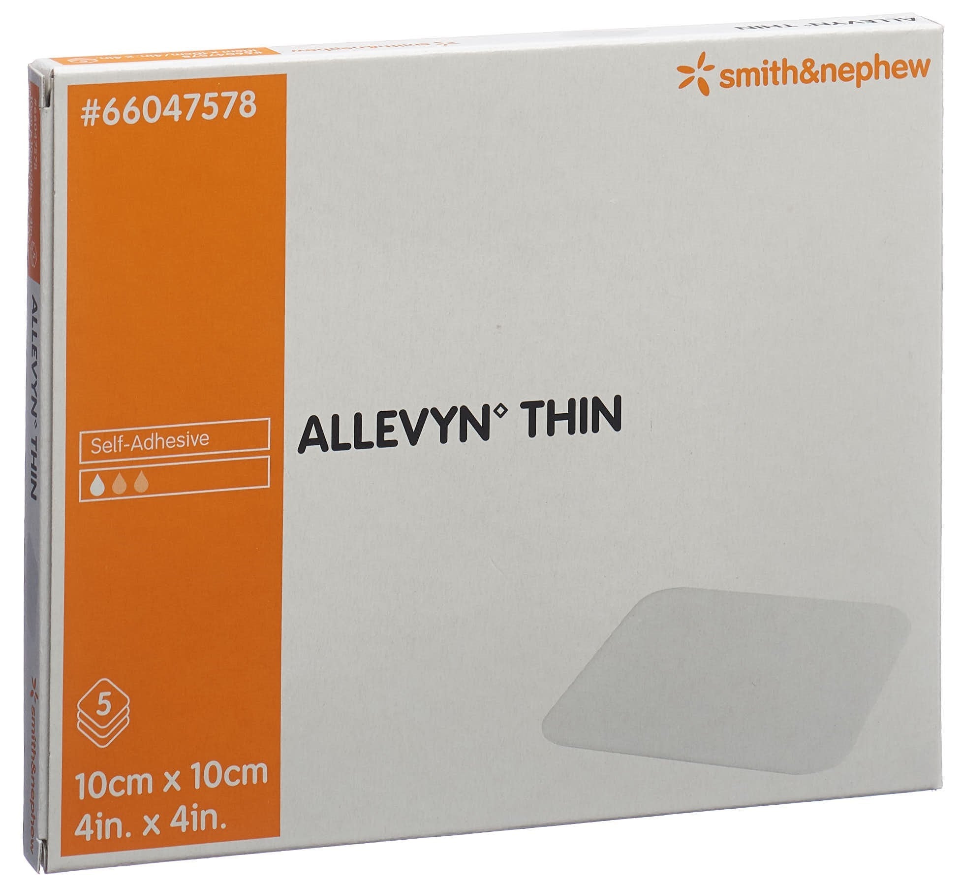 ALLEVYN THIN Pansement Adhésif 10x10cm 5 Pièces | Soin des Plaies