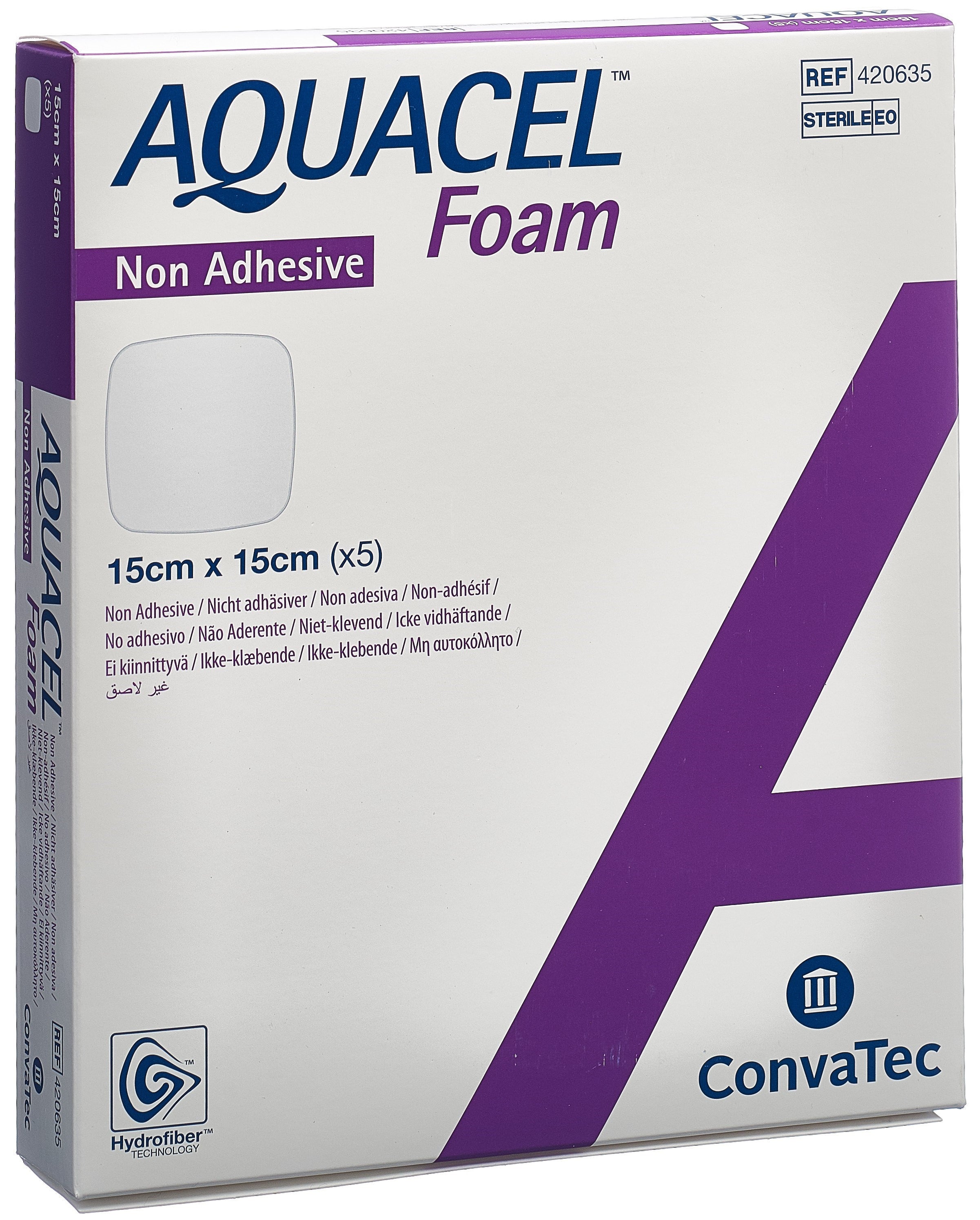 AQUACEL FOAM Pansement Hydrocellulaire Non-Adhésif 15x15cm 5 Pansements