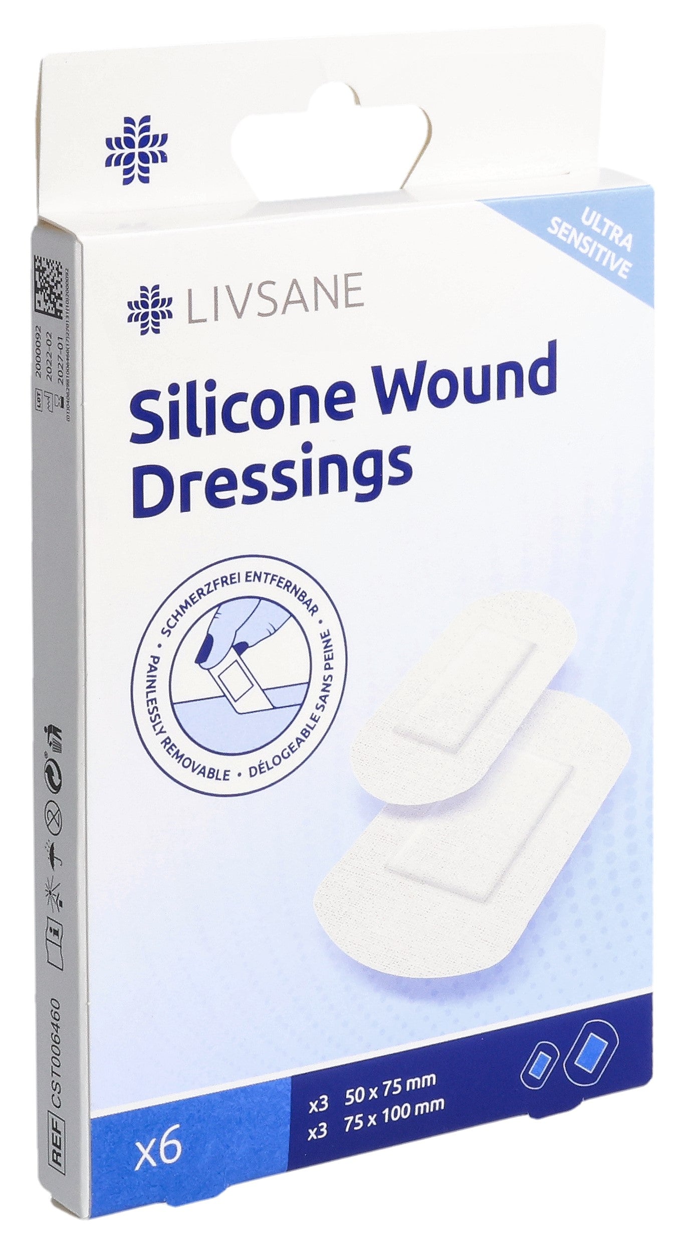 LIVSANE pansements silicone ultra sensitive 6 pce