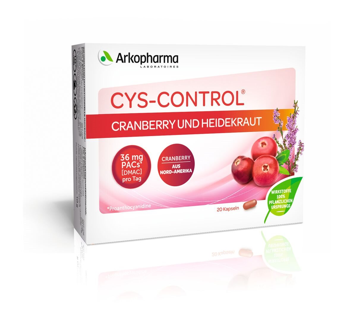 CYS-CONTROL Cranberry & Bruyère - Solution Naturelle Infections Urinaires | 20 Capsules