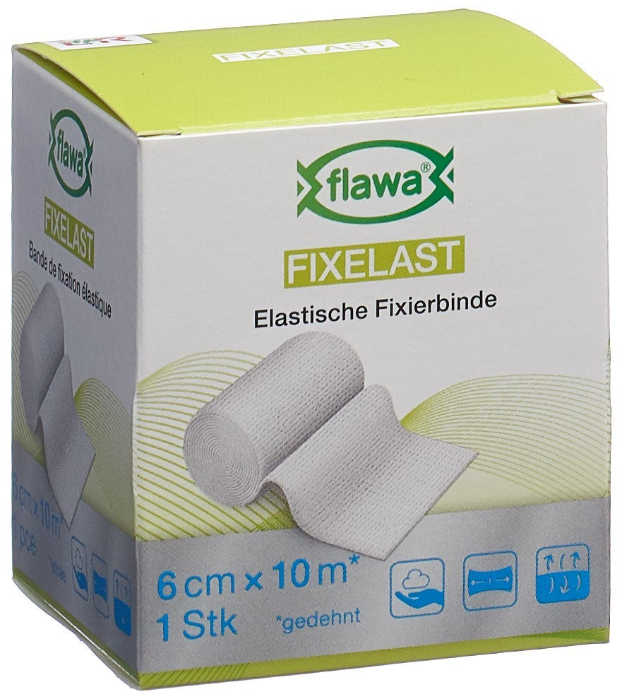 FLAWA Fixelast Bande Gaze Adhésive 6 cm x 10 m | Soin Blessure