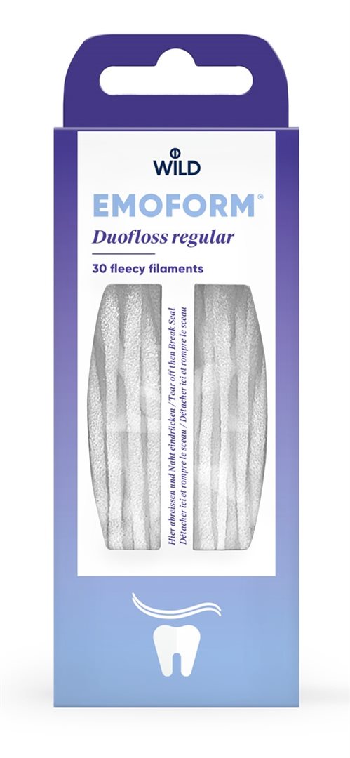 EMOFORM Duofloss Fil Dentaire Nettoyage Ponts & Implants | 30 Pièces